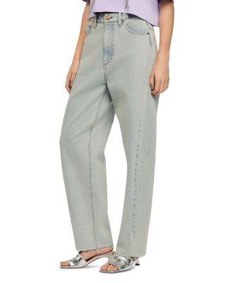 Canada Faded Barrel Jeans in Light Blue Jean by SANDRO PARIS