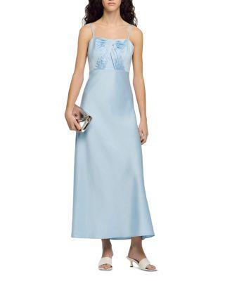 Cinderella Satin Effect Maxi Dress by SANDRO PARIS