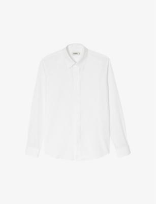 Classic-Collar Long-Sleeve Cotton Shirt by SANDRO PARIS