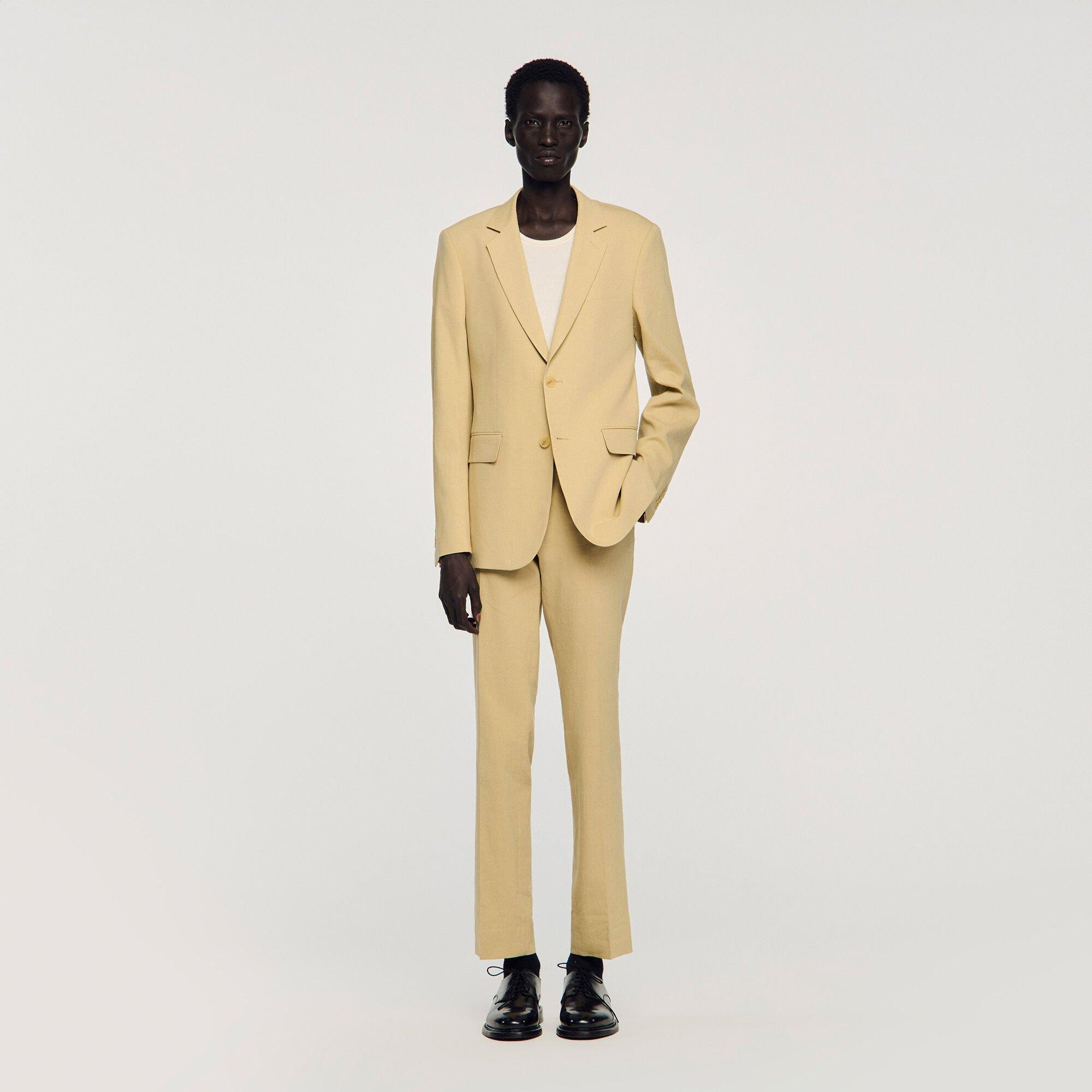 Classic linen suit jacket by SANDRO PARIS