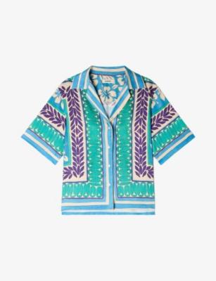 Collared Flower-Print Woven Shirt by SANDRO PARIS