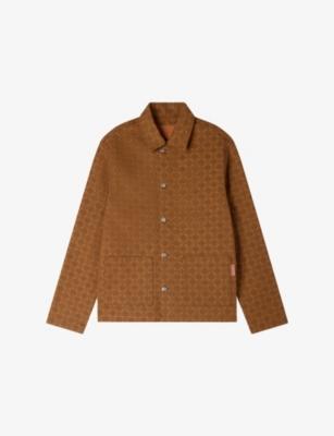 Collared Square-Cross Denim Jacket by SANDRO PARIS
