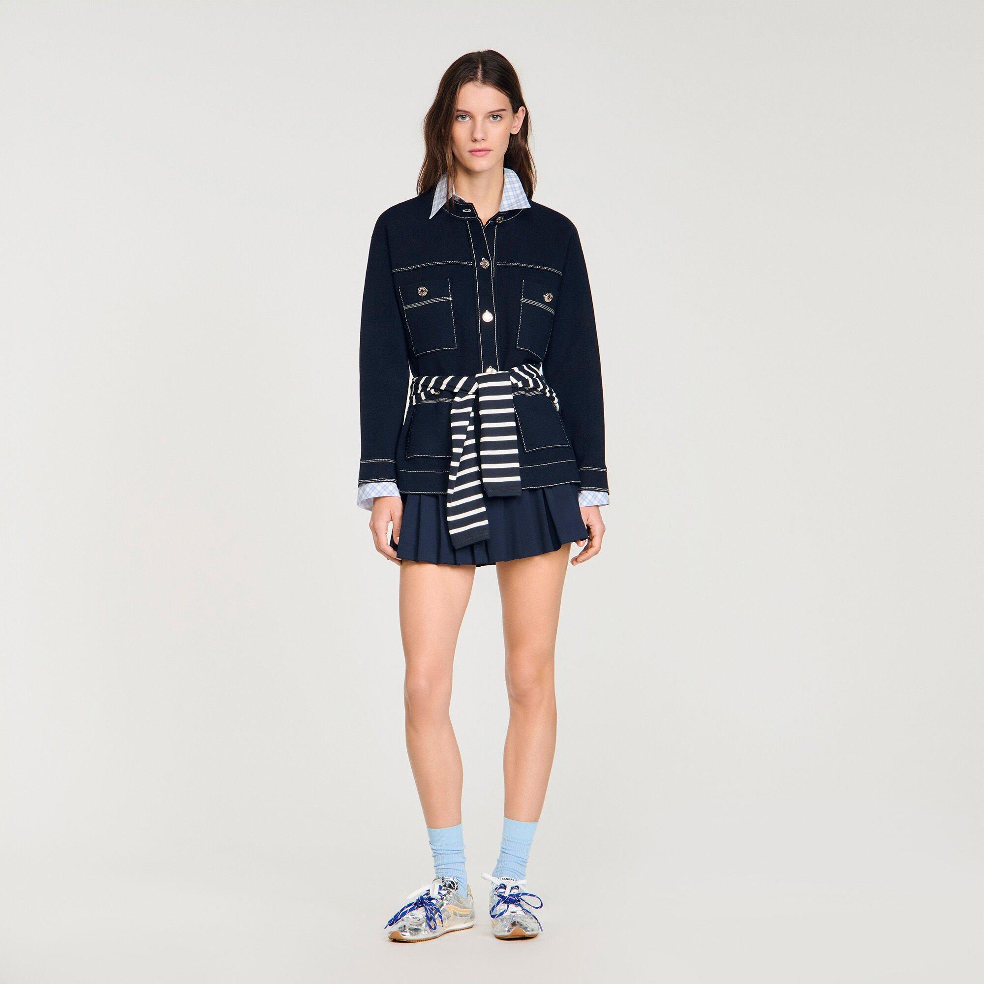 Contrast stitch cardigan by SANDRO PARIS