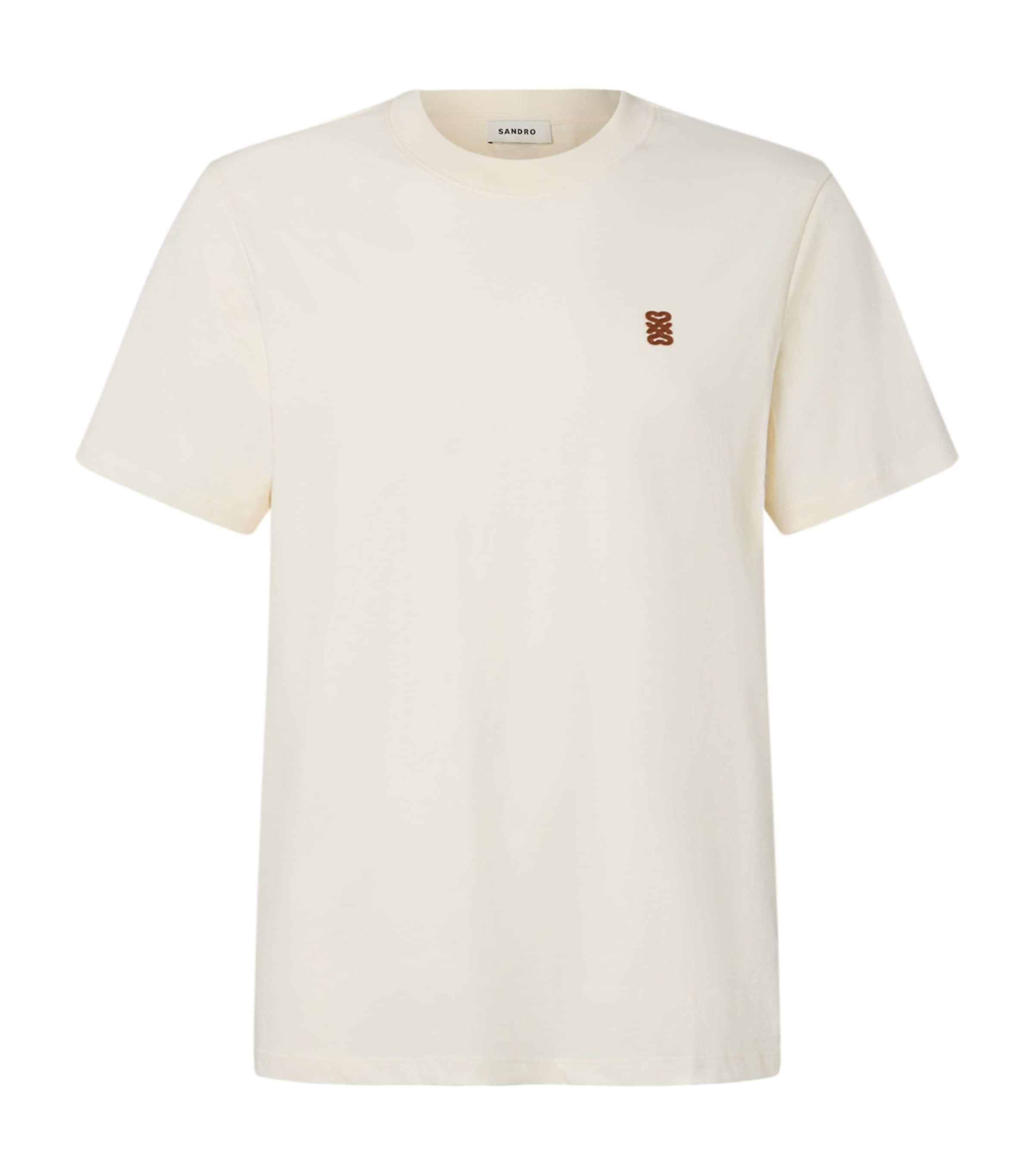 Cotton Logo-Patch T-Shirt by SANDRO PARIS