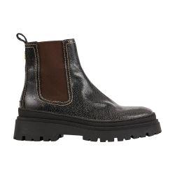 Crackled leather chelsea boots by SANDRO PARIS