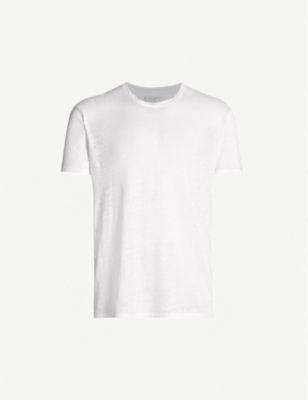 Crewneck linen-jersey T-shirt by SANDRO PARIS