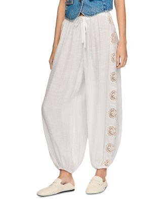 Crinkled Wide Leg Trousers by SANDRO PARIS