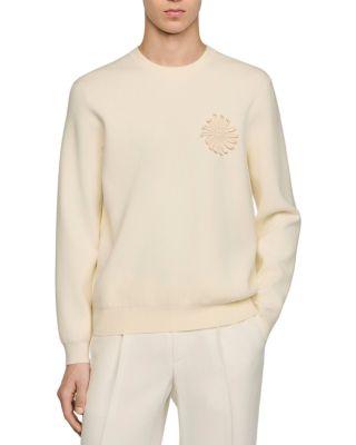Crochet Flower Knit Sweatshirt by SANDRO PARIS