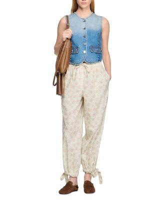 Cropped Denim Vest by SANDRO PARIS