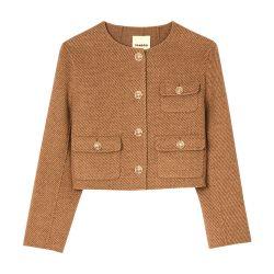 Cropped button-down jacket by SANDRO PARIS
