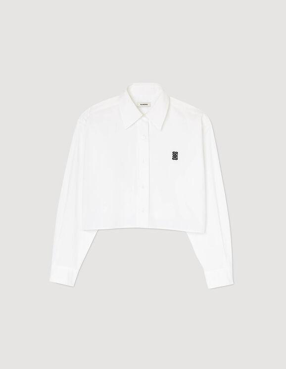 Cropped poplin shirt by SANDRO PARIS