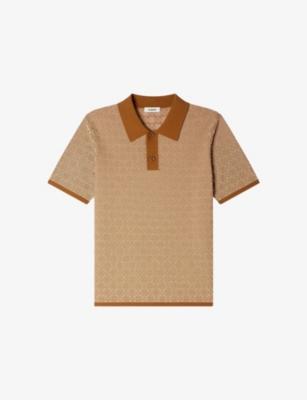 Cross Short-Sleeve Knitted Polo Shirt by SANDRO PARIS