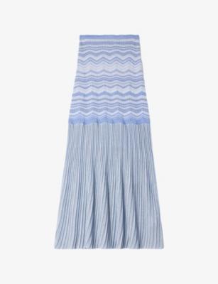 Decorative Flared-Cut Knitted Maxi Skirt by SANDRO PARIS