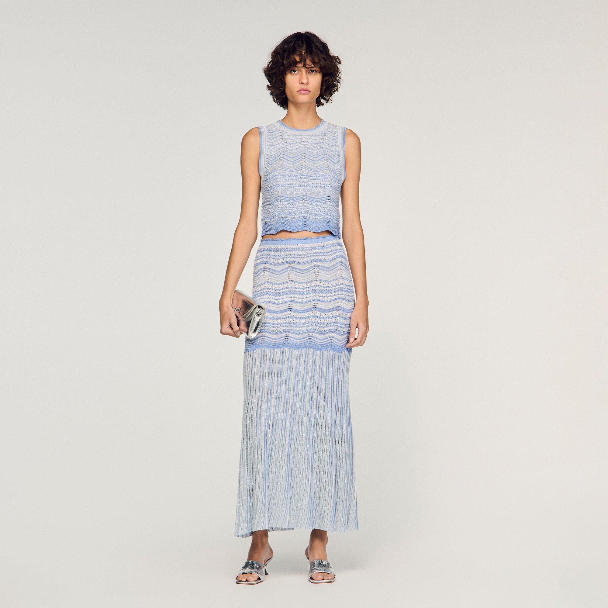 Decorative knit crop top by SANDRO PARIS