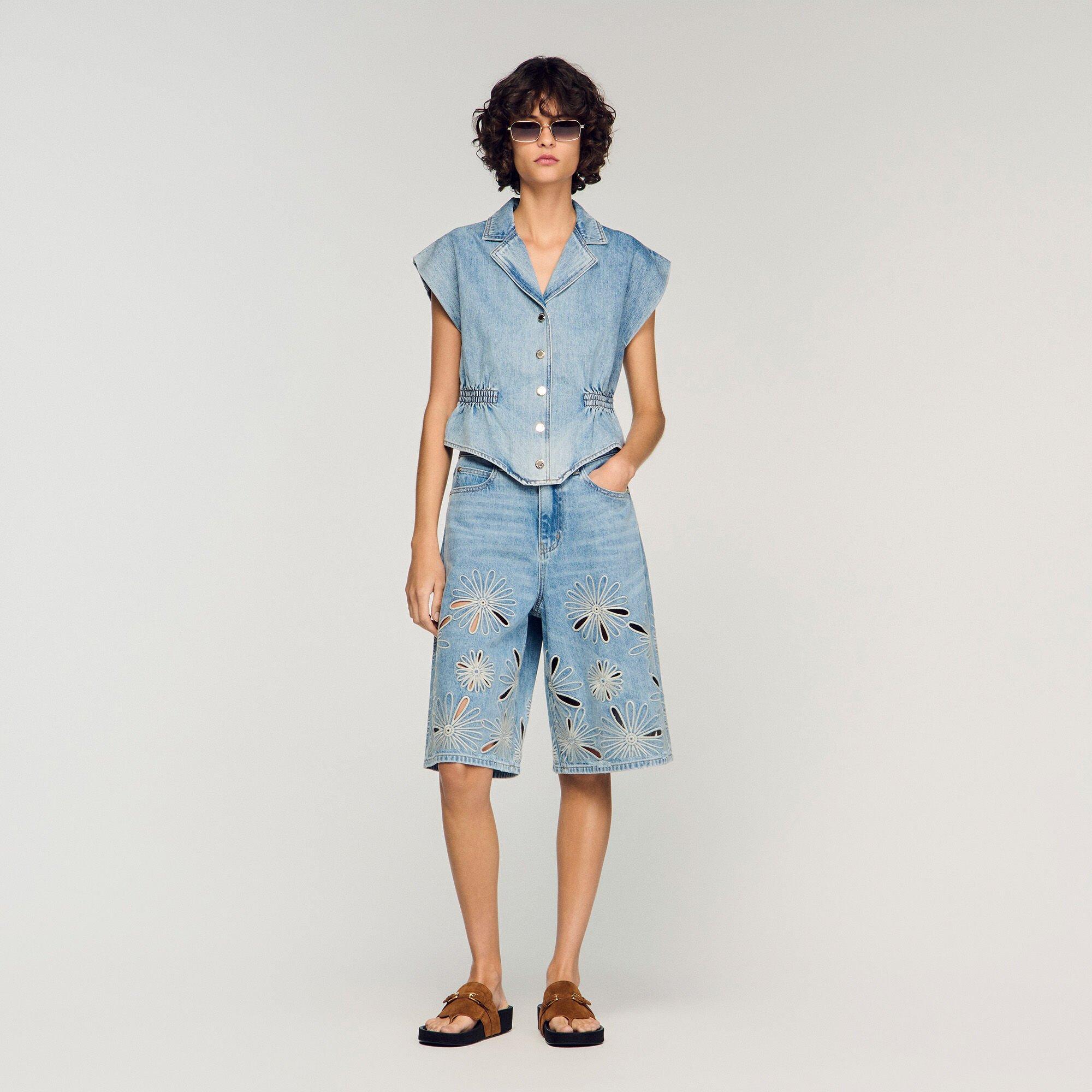 Denim top by SANDRO PARIS