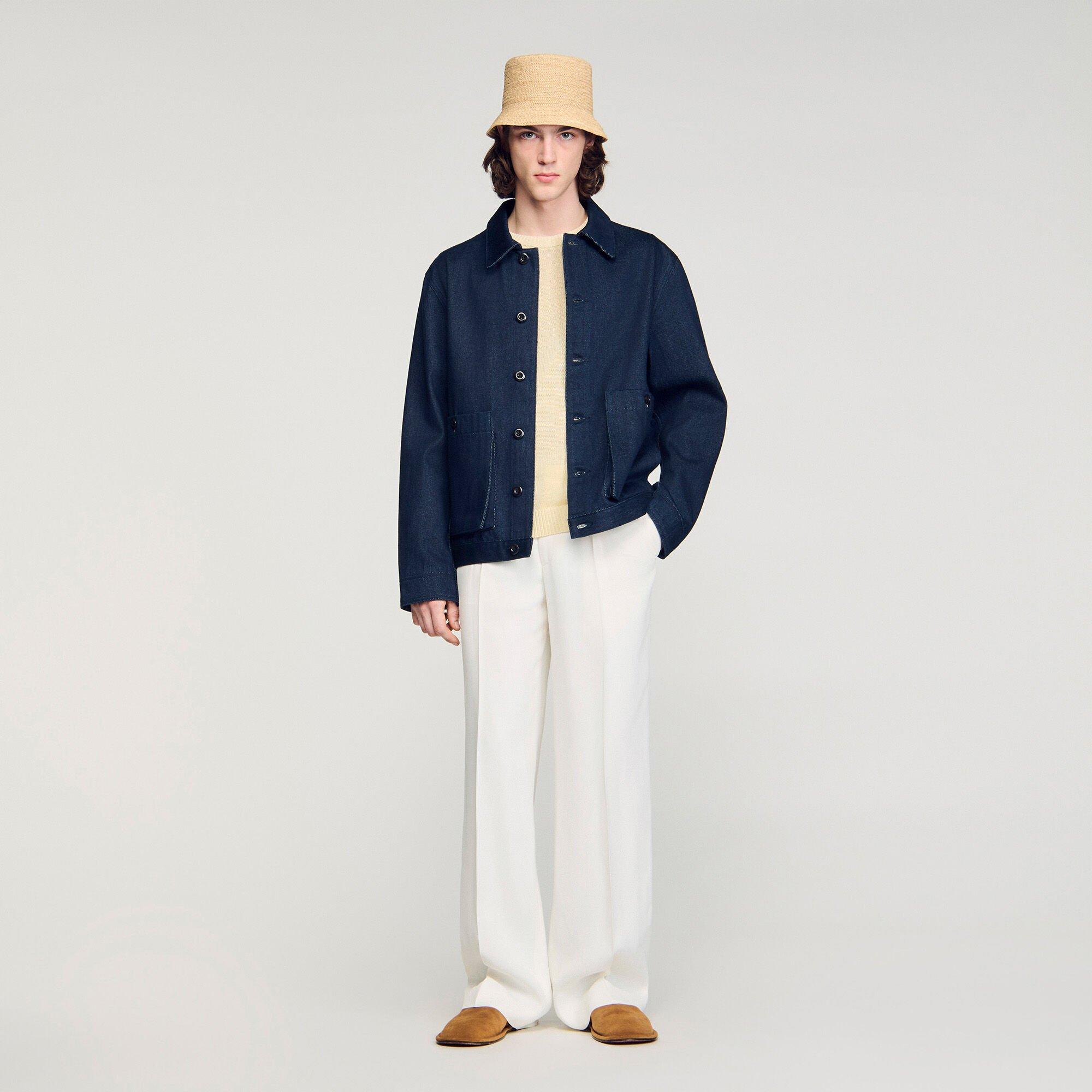 Denim worker jacket by SANDRO PARIS