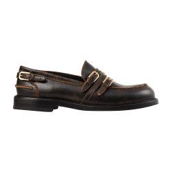Distressed leather loafers by SANDRO PARIS
