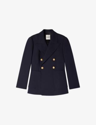 Double-Breasted Slim-Fit Wool-Blend Blazer by SANDRO PARIS