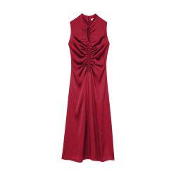 Draped satin-effect dress by SANDRO PARIS