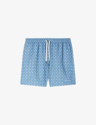 Drawstring Chain-Print Woven Swim Shorts by SANDRO PARIS