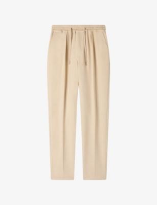 Drawstring-Waist Straight-Leg Woven Trousers by SANDRO PARIS