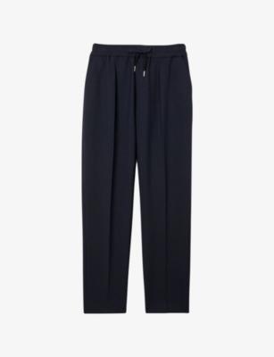 Drawstring-Waist Straight-Leg Woven Trousers by SANDRO PARIS