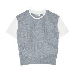 Dual-material knit jumper by SANDRO PARIS