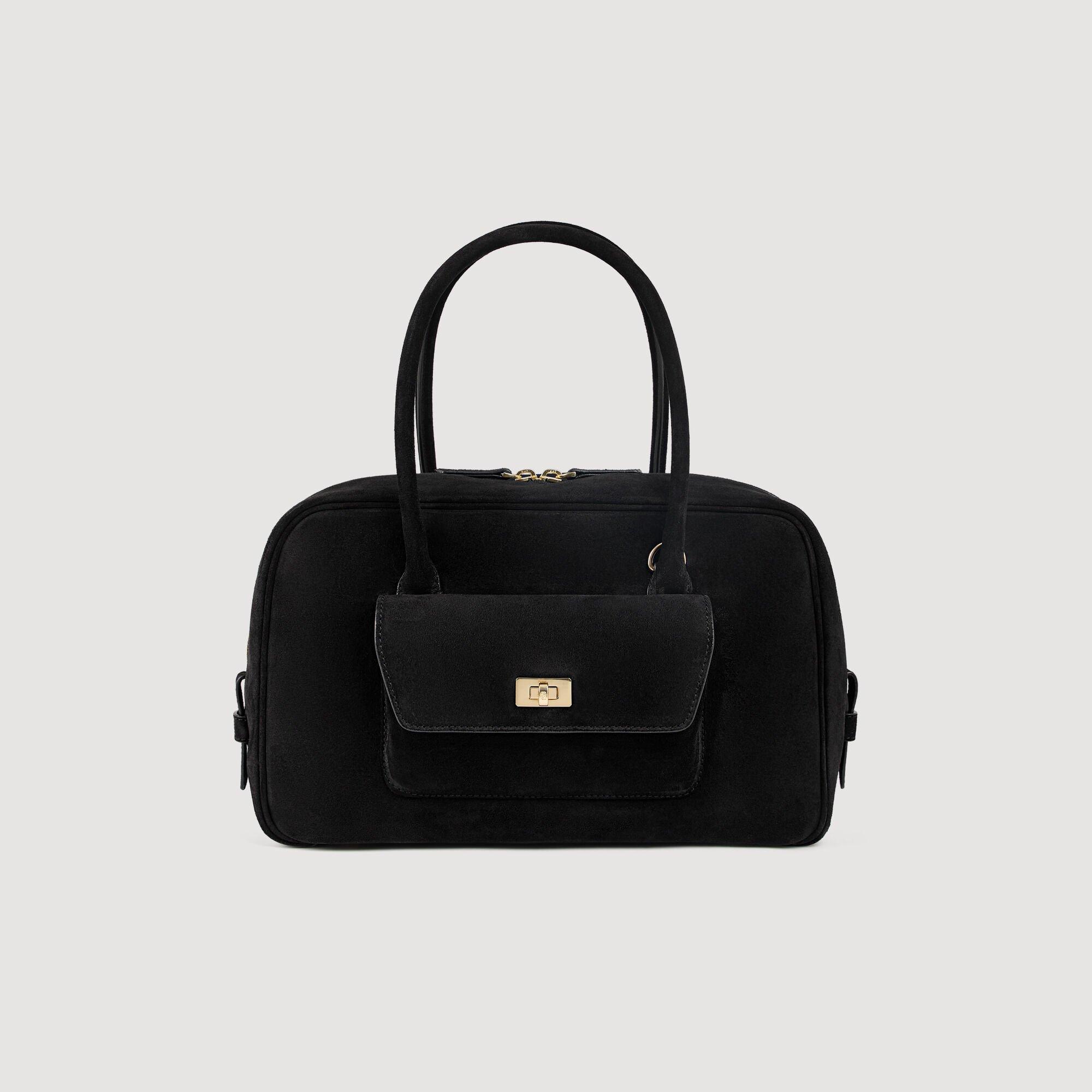 EZMEH suede bag by SANDRO PARIS