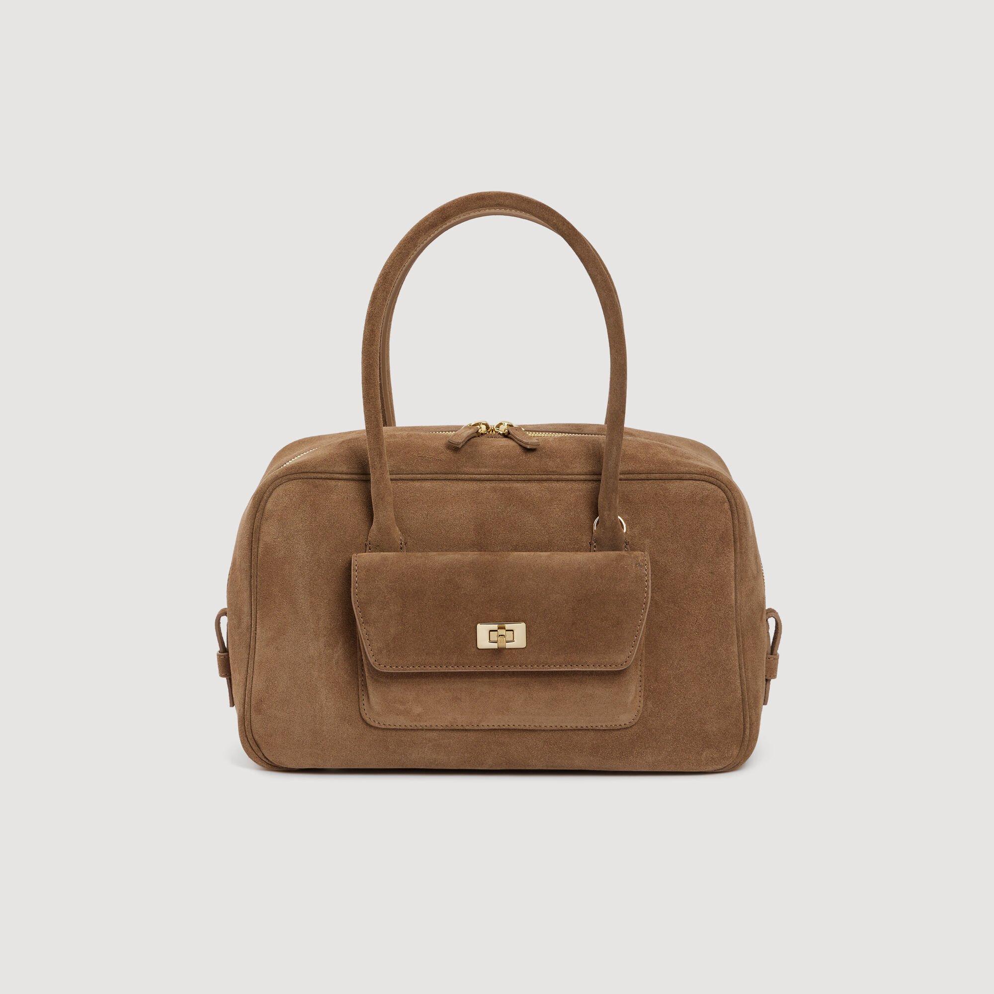 EZMEH suede bag by SANDRO PARIS