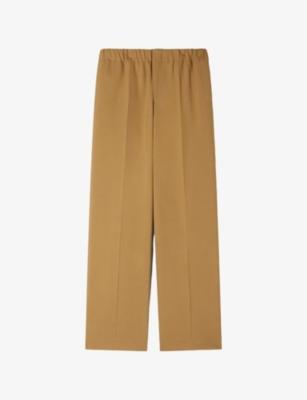 Elasticated-Waist Wide-Leg Stretch-Woven Trousers by SANDRO PARIS