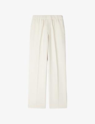 Elasticated-Waist Wide-Leg Stretch-Woven Trousers by SANDRO PARIS