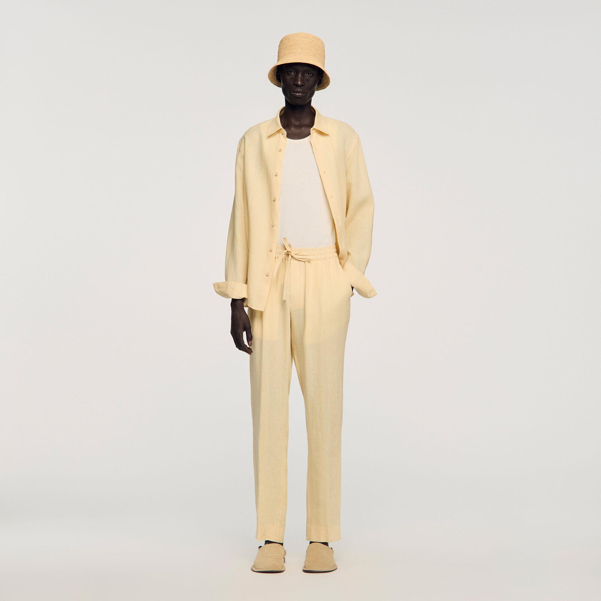 Elasticated linen trousers by SANDRO PARIS