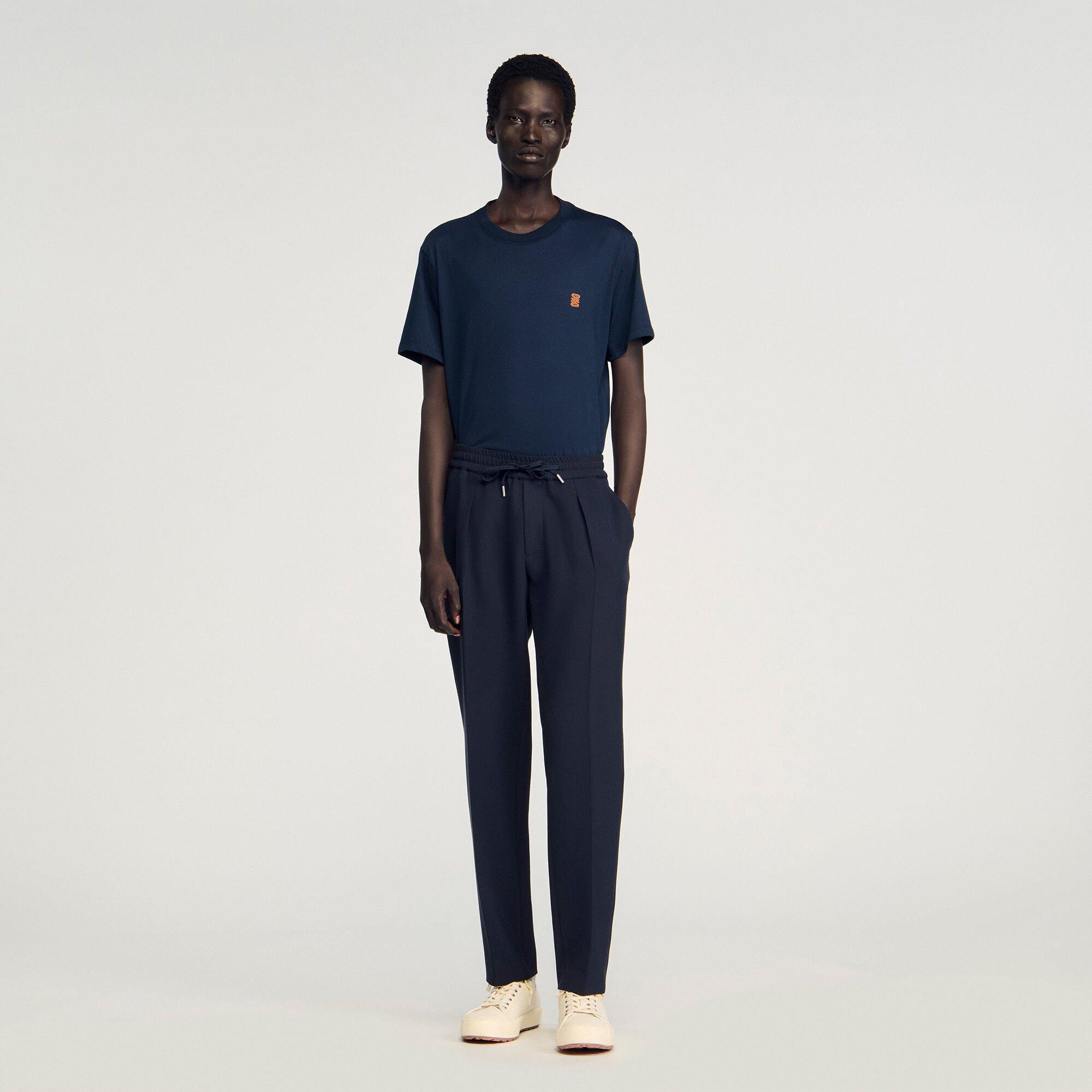 Elasticated straight-leg trousers by SANDRO PARIS