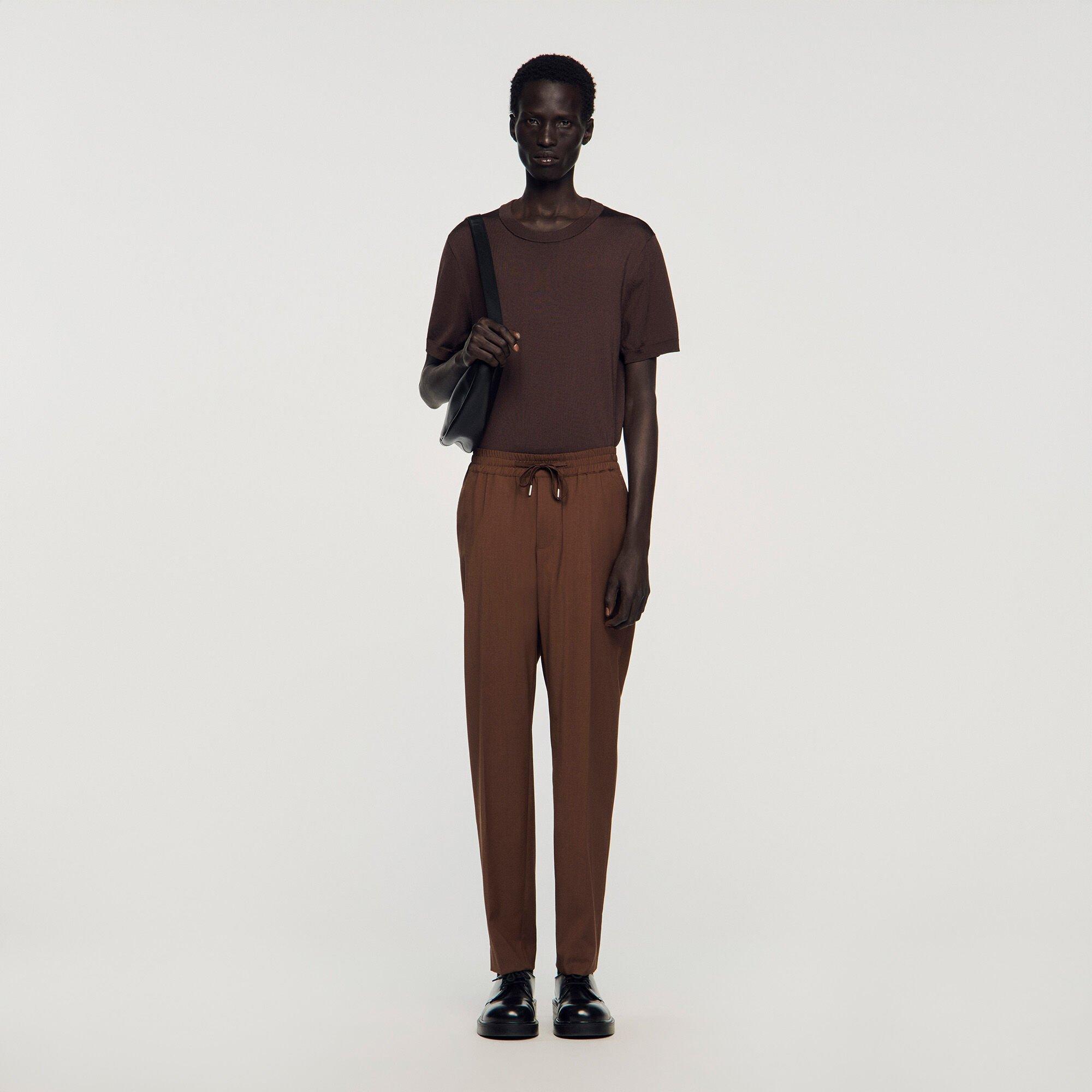 Elasticated straight-leg trousers by SANDRO PARIS