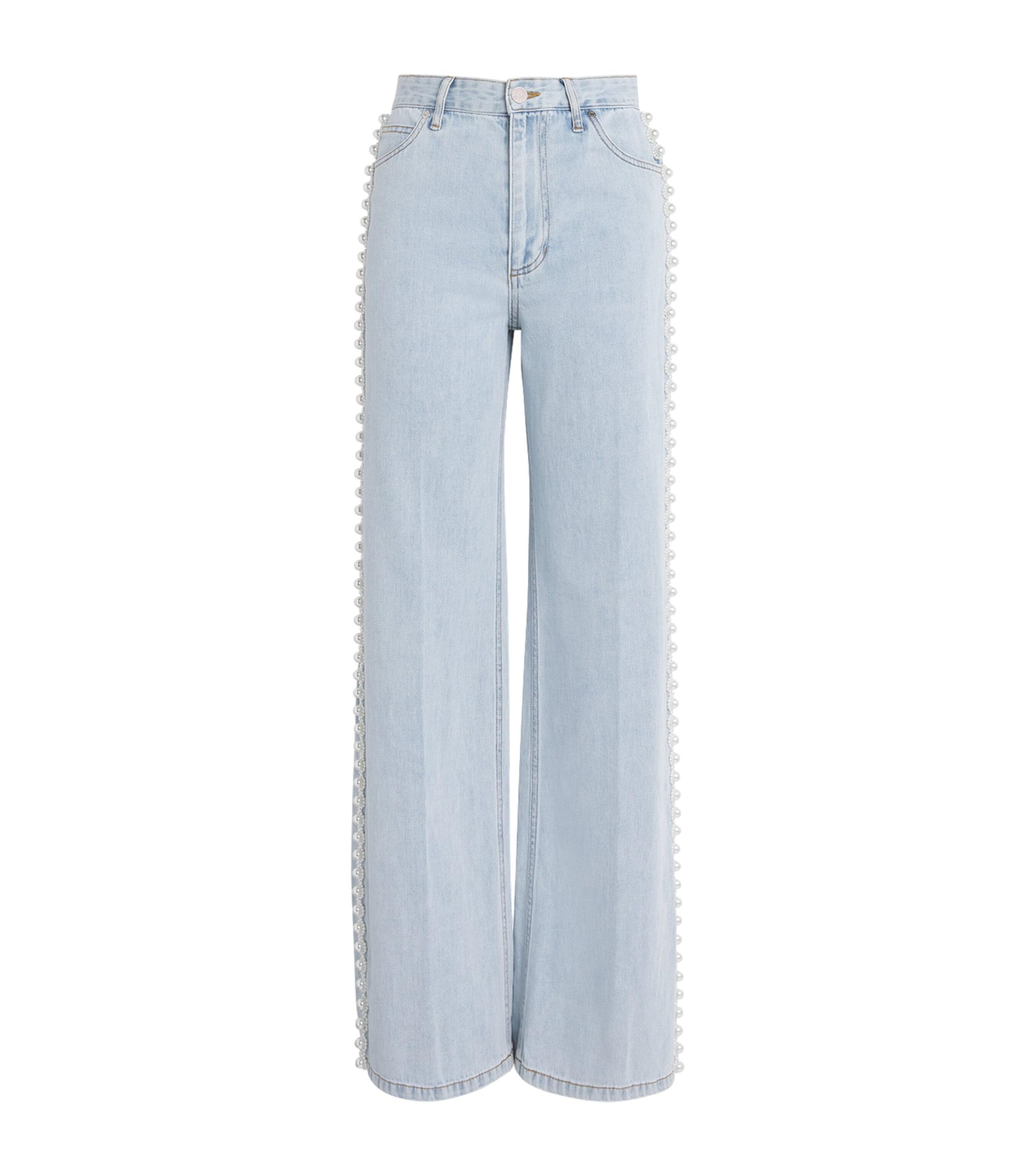 Embellished Wide-Leg Jeans by SANDRO PARIS