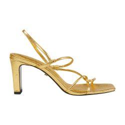 Embossed leather sandals by SANDRO PARIS
