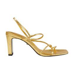 Embossed leather sandals by SANDRO PARIS