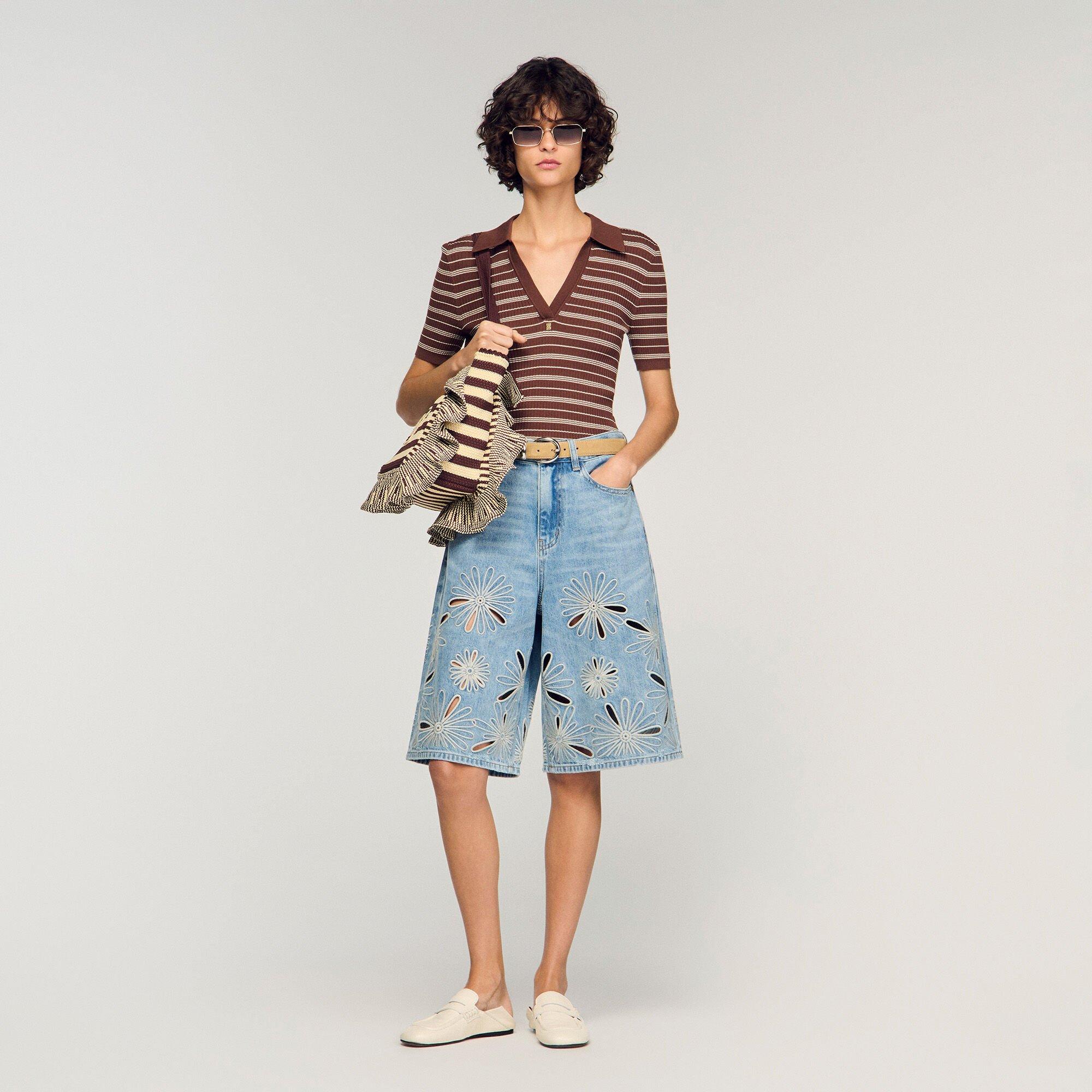 Embroidered Bermuda shorts by SANDRO PARIS