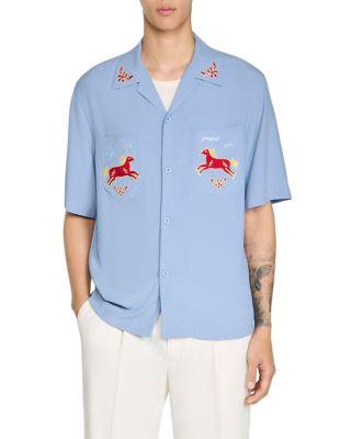 Embroidered Horse Loose Fit Shirt by SANDRO PARIS