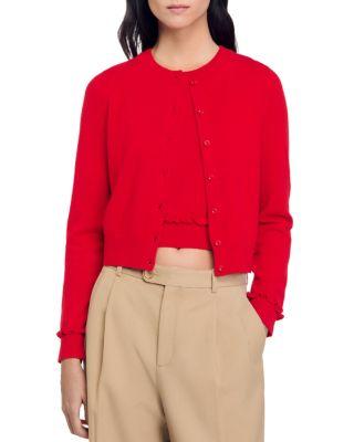 Emile Ruffled Cardigan & Emile Sleeveless Sweater by SANDRO PARIS