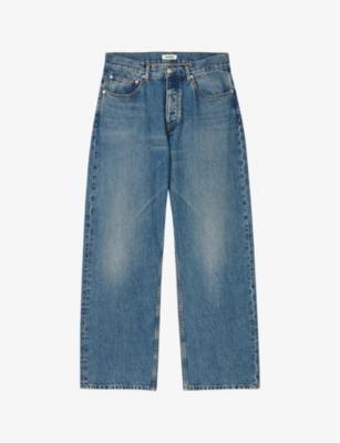 Faded-wash straight-leg relaxed-fit jeans by SANDRO PARIS