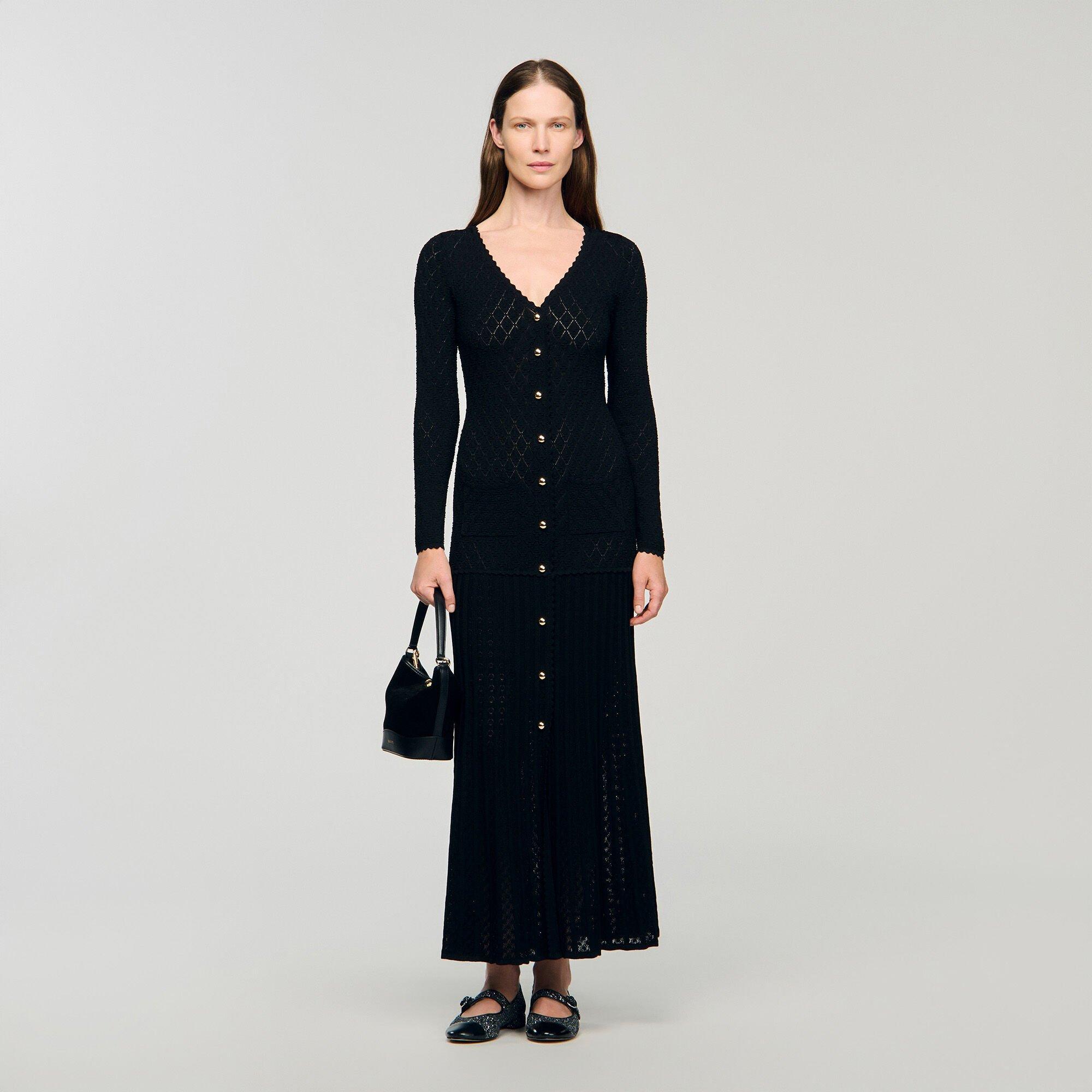 Fancy knit maxi dress by SANDRO PARIS