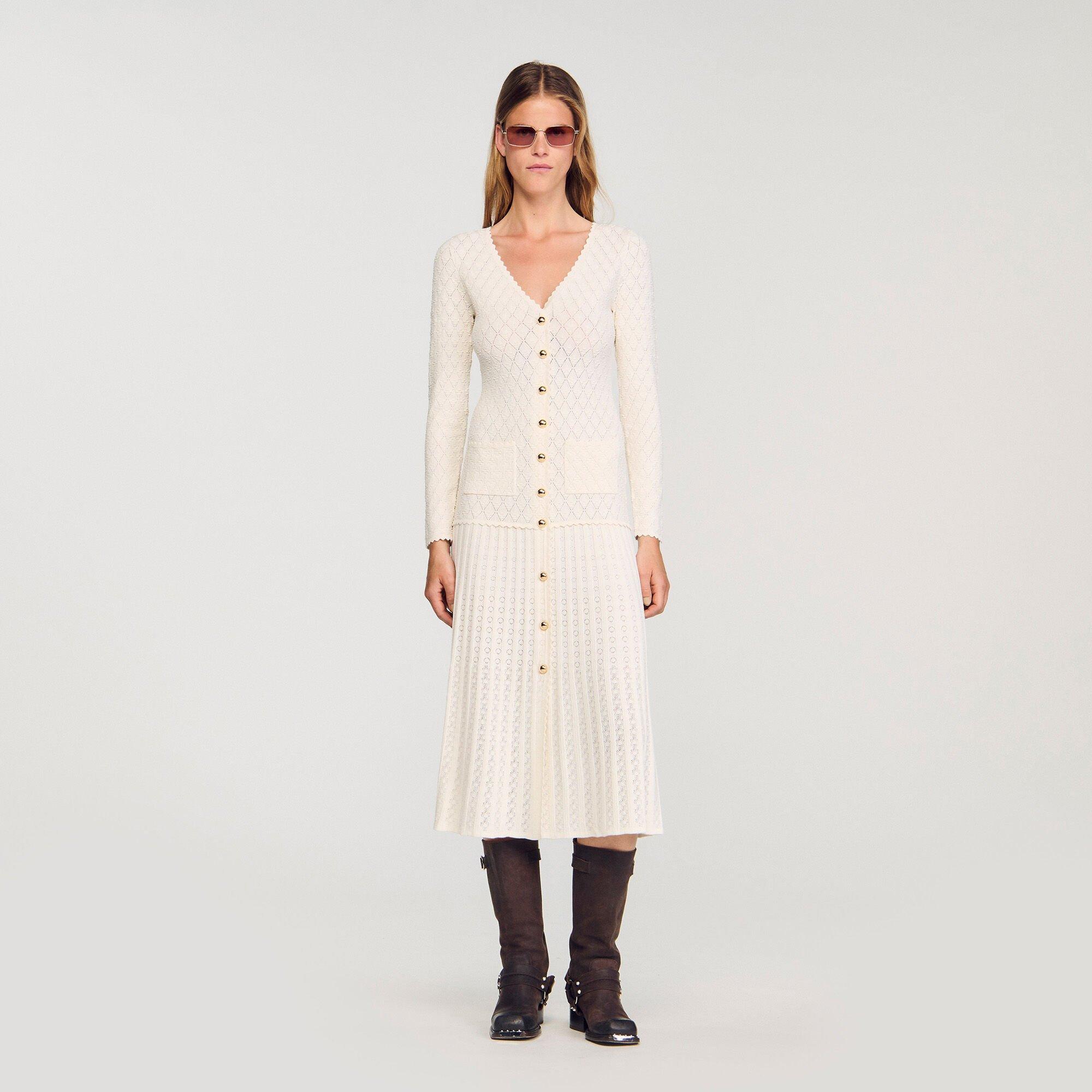 Fancy knit midi dress by SANDRO PARIS