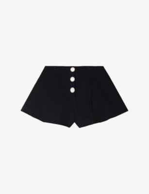 Flared Mid-Rise Woven Shorts by SANDRO PARIS