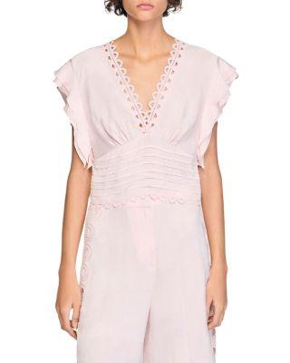 Floral Jacquard Crop Top by SANDRO PARIS