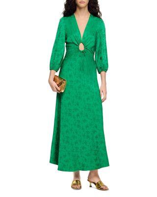 Floral Jacquard Maxi Dress by SANDRO PARIS
