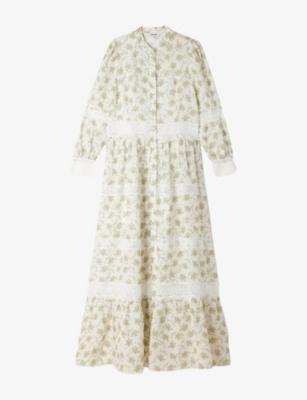 Floral Lace-Trim Woven Maxi Dress by SANDRO PARIS