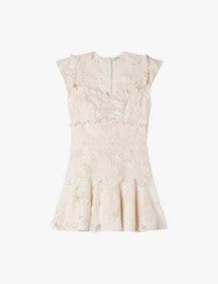 Floral-Pattern Lace Mini Dress by SANDRO PARIS