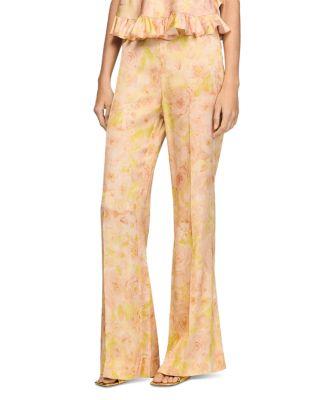 Floral Print Flowy Trousers by SANDRO PARIS