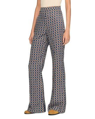 Floral Print Flowy Trousers by SANDRO PARIS